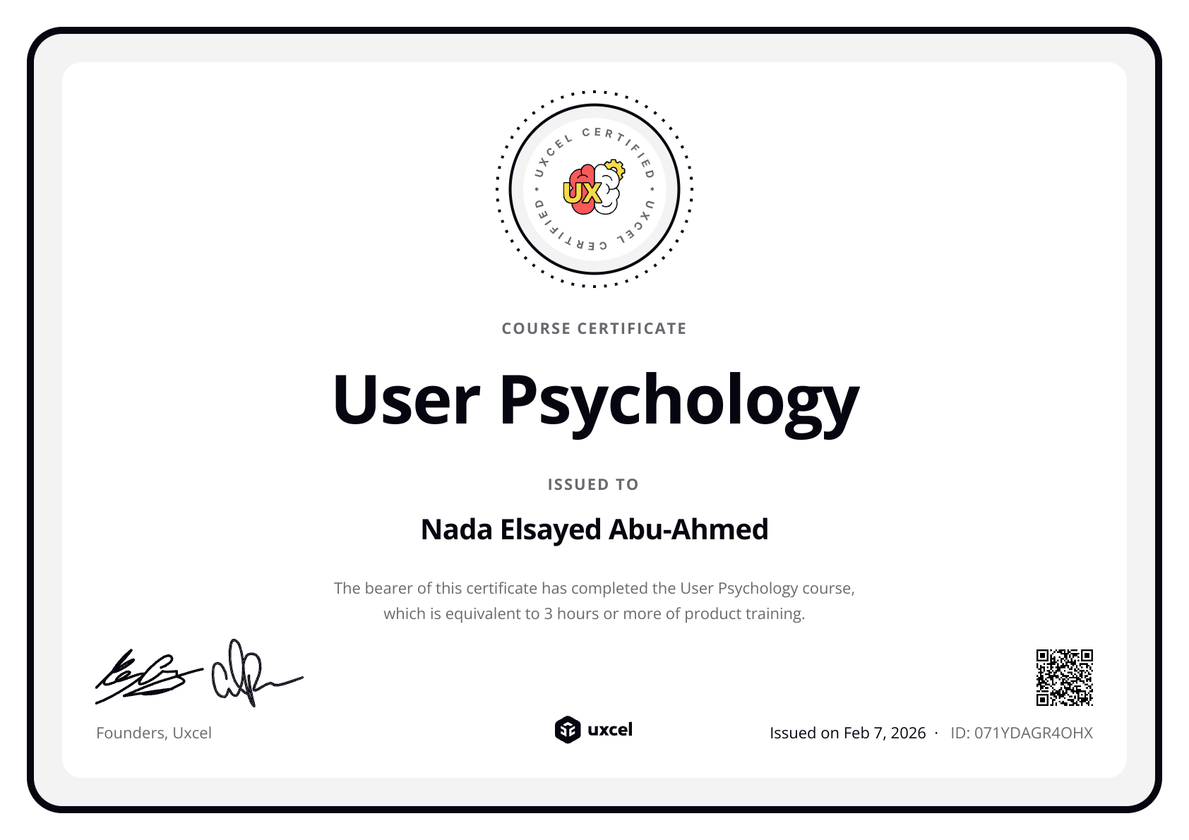 Nada Elsayed Abu-Ahmed's certificate